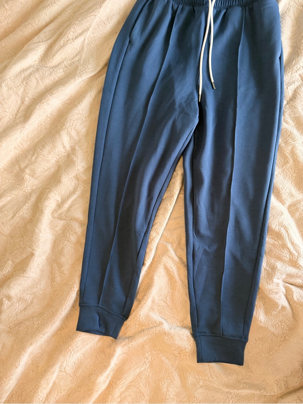Zenana Outfitters Men's Navy Jogger Sweatpants with Drawstring